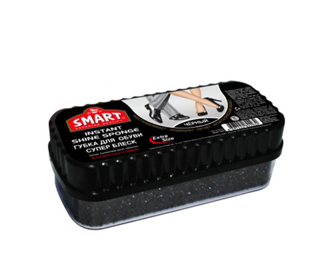Smart ფეხსაცმლის ღრუბელი შავი Extra Size|Smart Shoe Sponge Black Extra Size